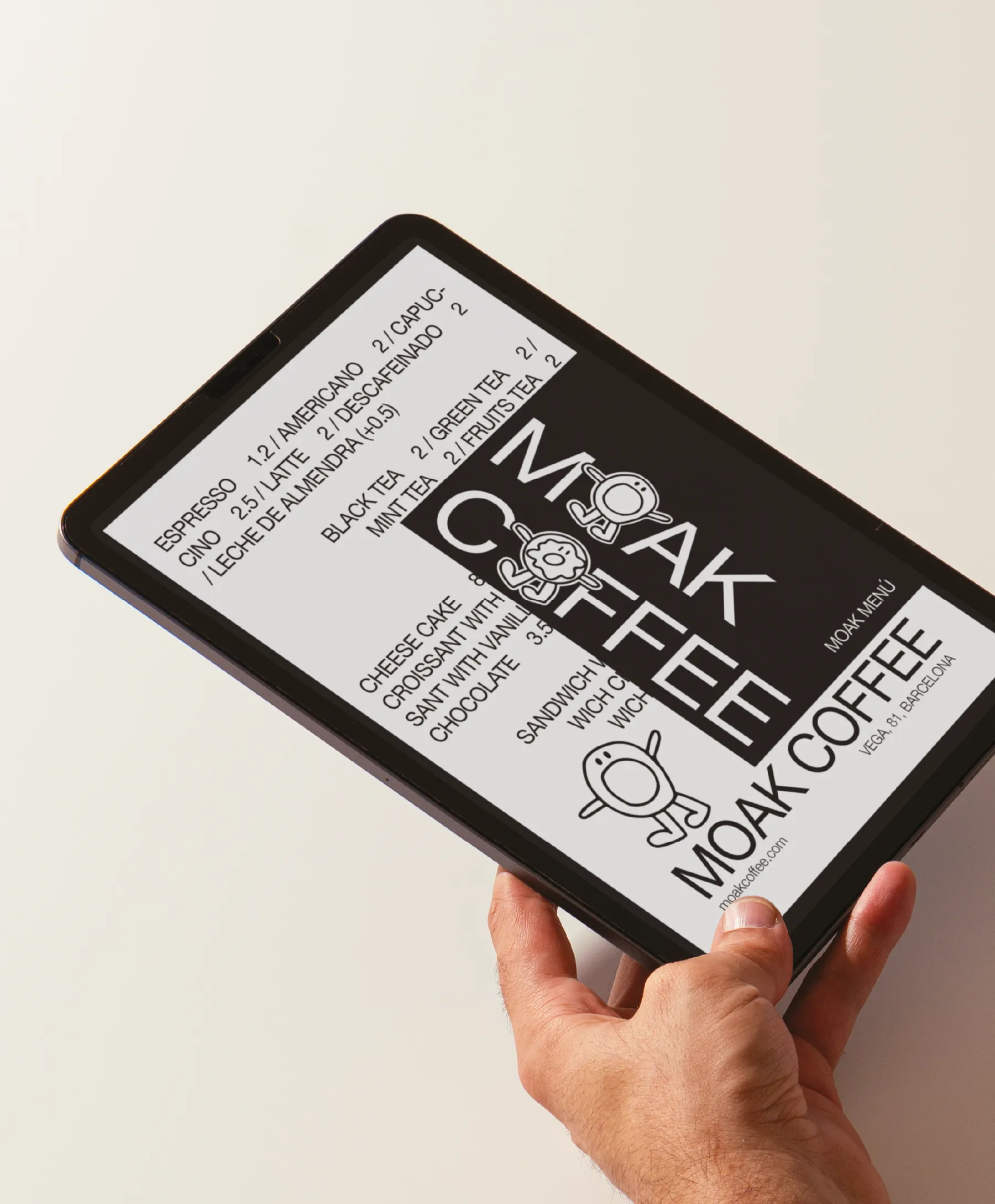 Moak Coffee carta digital