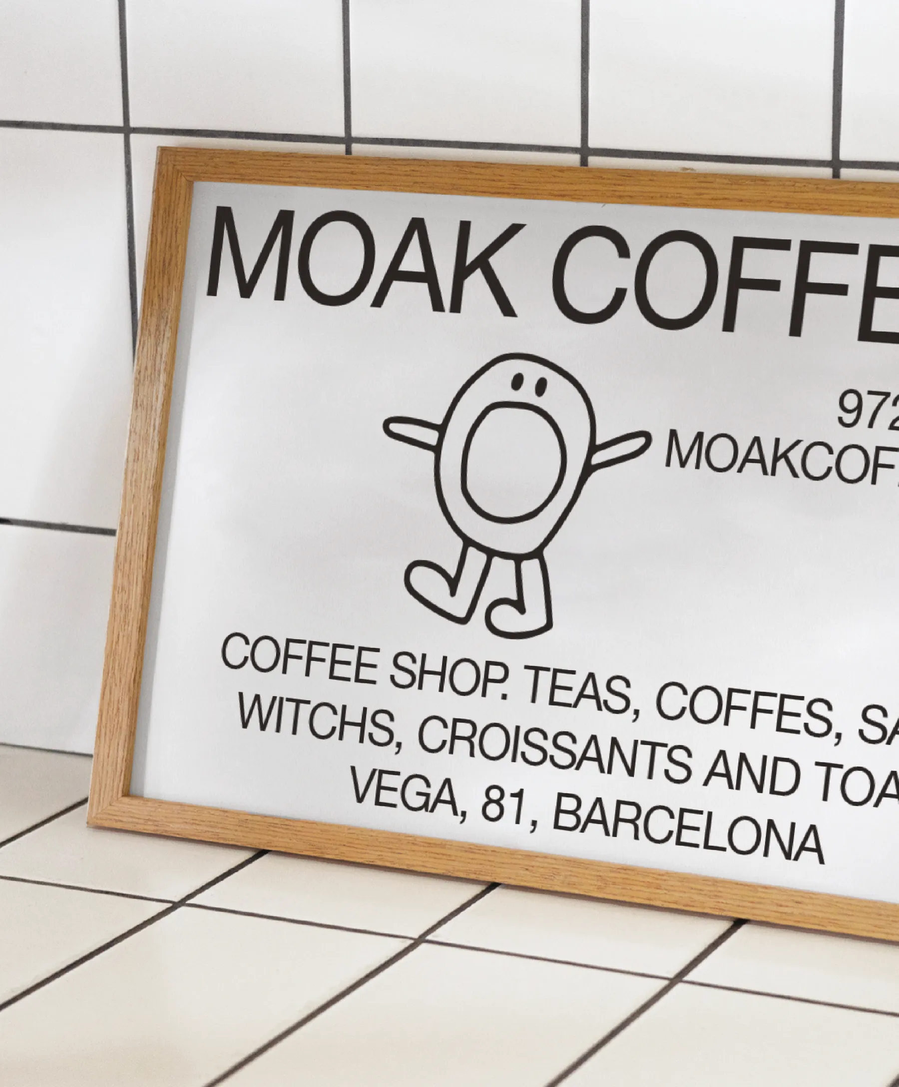 Moak Coffee rètol del local